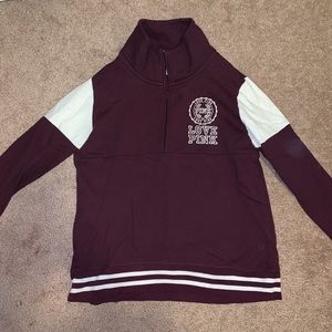 Maroon PINK Quarter-Zip
